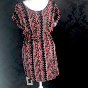 Mini dress with southwestern design.